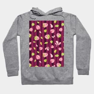 Raspberry Boom Seamless Surface Pattern Design Hoodie